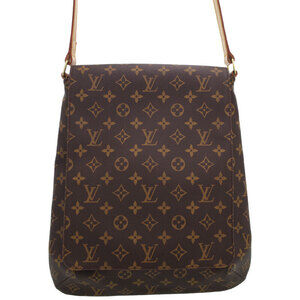 Louis Vuitton Monogram Leather Brown Musette Shoulder Bag